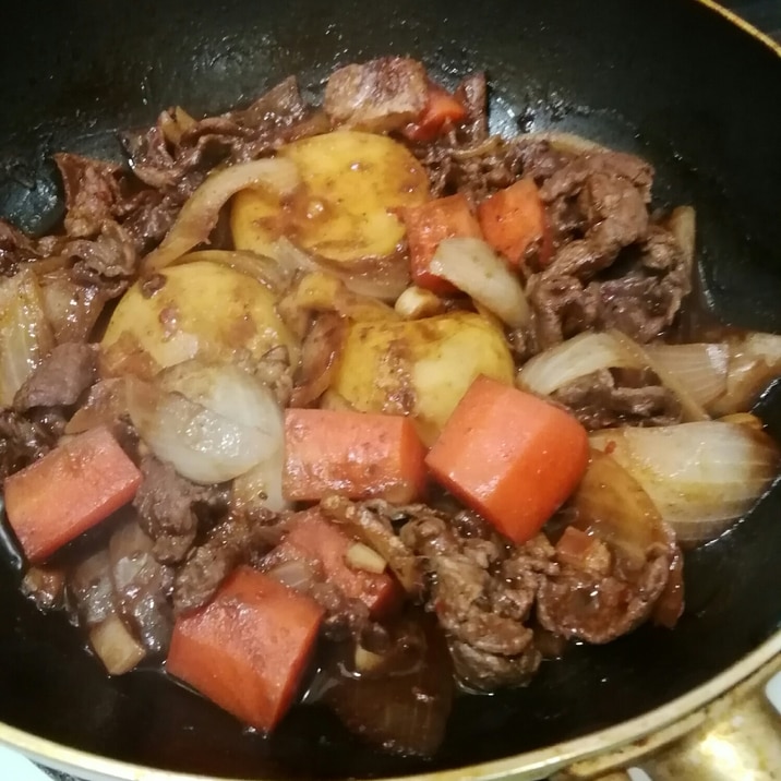 牛肉とある野菜で甜麺醤煮